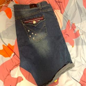 Women’s Patriotic Jean Shorts